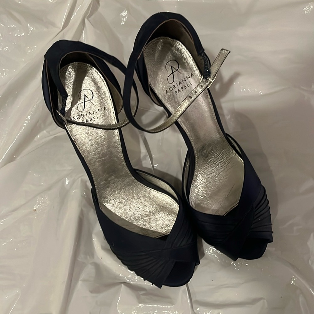 Adrianna Papelll Dark Navy Blue Heels